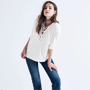 Madewell Libra Lace-Up Tee